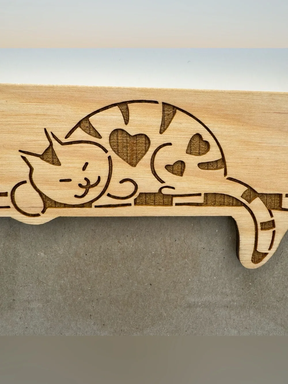 Vintage Wood Cat Picture Frame 4x6 Spoiled Rotten Engraved Laser Cut Pet Kitten